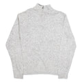 CHAPS Mens Jumper White 1/4 Zip Tight Knit M