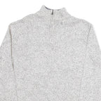 CHAPS Mens Jumper White 1/4 Zip Tight Knit M