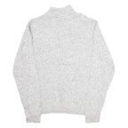 CHAPS Mens Jumper White 1/4 Zip Tight Knit M