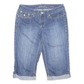 INC DENIM Capri Womens Blue Denim Casual Shorts M W30 Rolled Hem Pockets