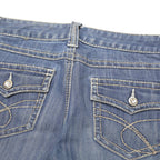 INC DENIM Capri Womens Blue Denim Casual Shorts M W30 Rolled Hem Pockets