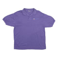SCREENMATES Mens Purple XL Short Sleeve Logo Embroidered Cotton Blend Polo Shirt