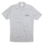 ENGELBERT STRAUSS Mens Grey Cotton Blend Work Shirt S Manuel Bongni Embroidered