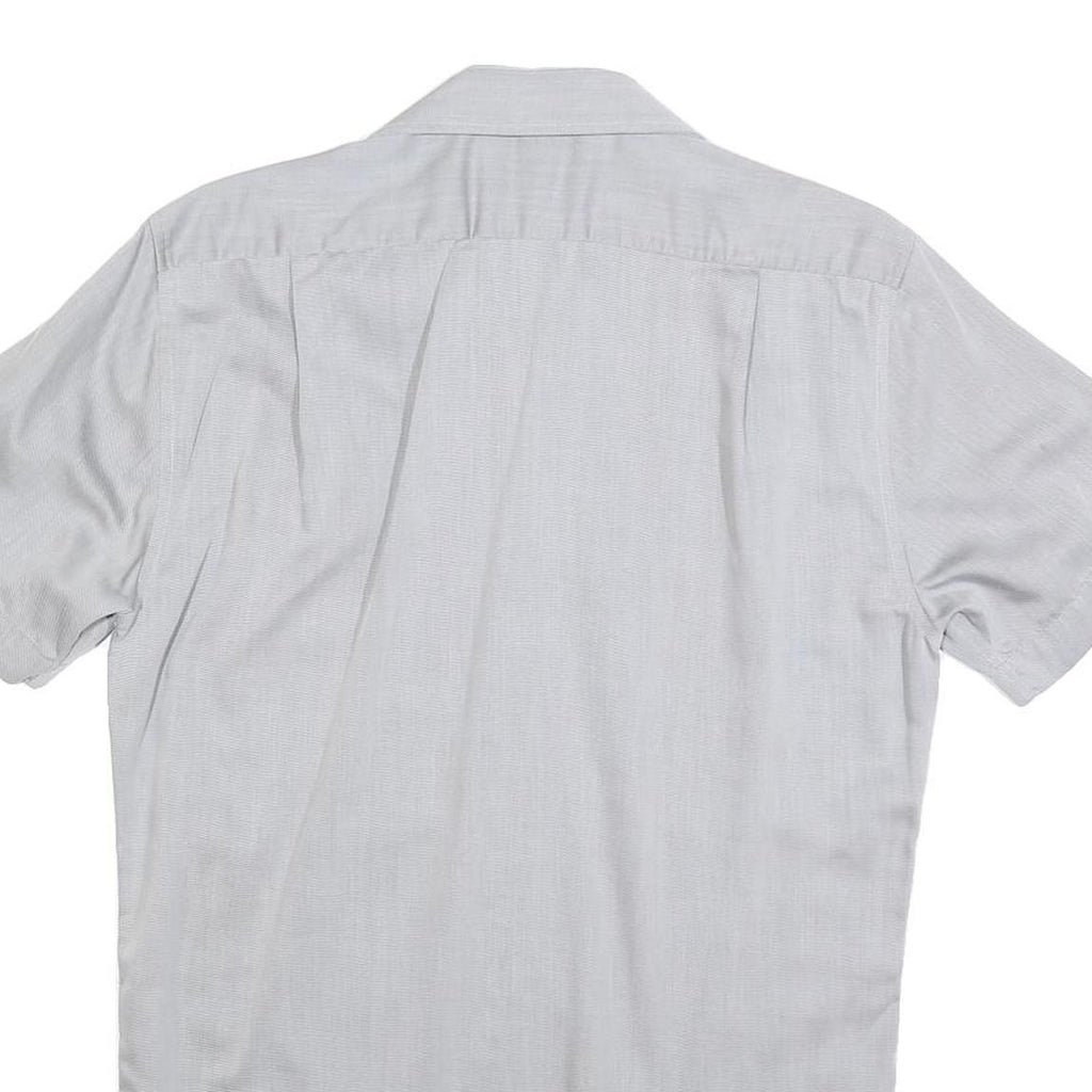 ENGELBERT STRAUSS Mens Grey Cotton Blend Work Shirt S Manuel Bongni Embroidered