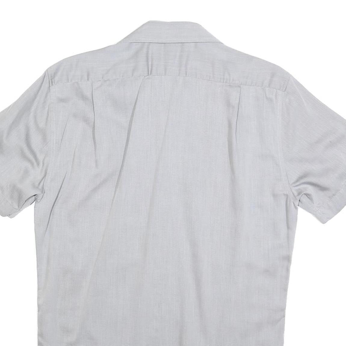 ENGELBERT STRAUSS Mens Grey Cotton Blend Work Shirt S Manuel Bongni Embroidered