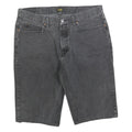 LEE Mens Shorts Black Denim XL W38 Classic Fit Casual Cotton Blend