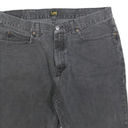 LEE Mens Shorts Black Denim XL W38 Classic Fit Casual Cotton Blend