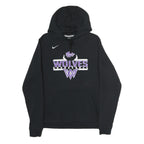 NIKE Mens Black Wolves Basketball Pullover Hoodie L Cotton Sportswear