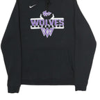 NIKE Mens Black Wolves Basketball Pullover Hoodie L Cotton Sportswear