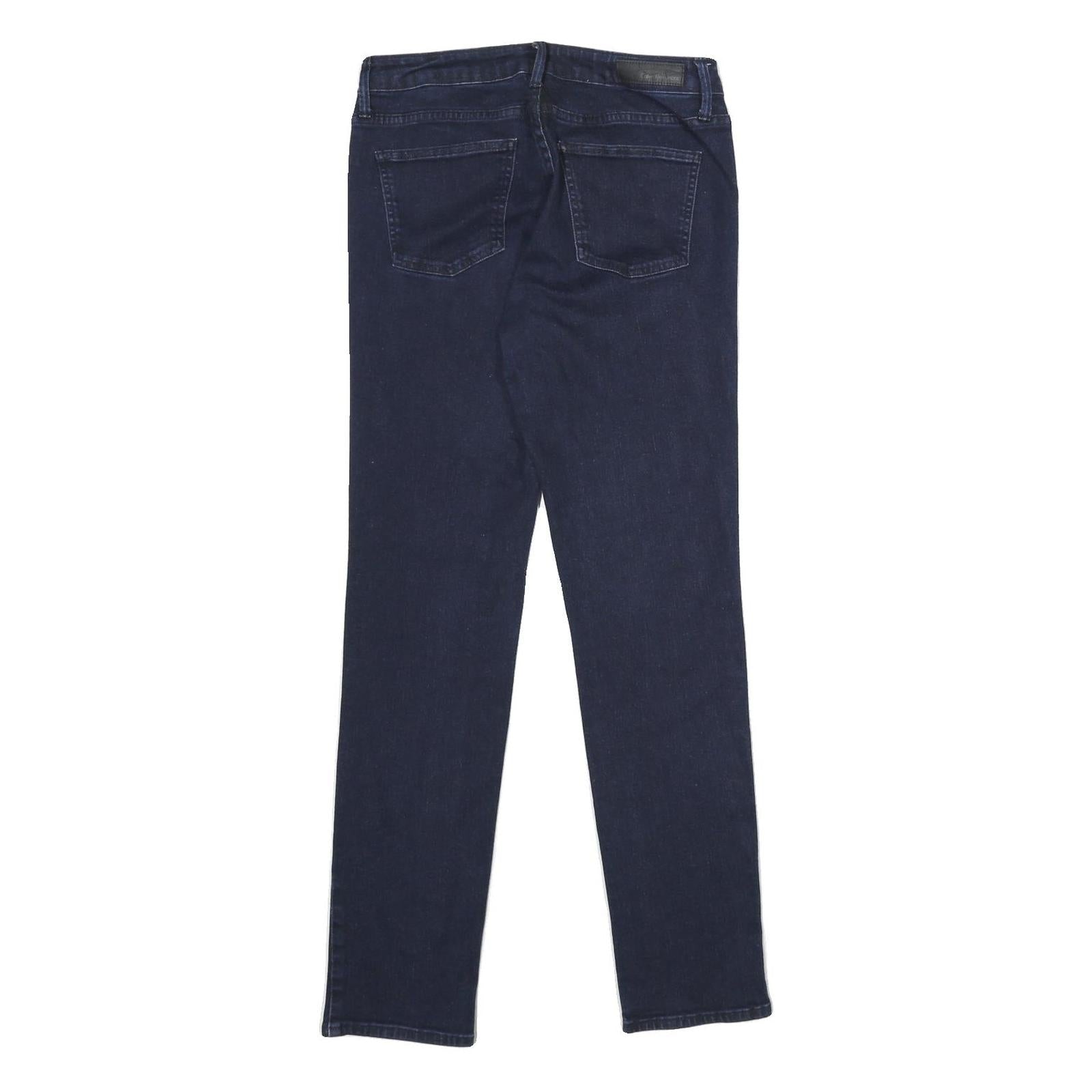CALVIN KLEIN JEANS Womens Slim Blue Denim Jeans W28 L32 Stylish Zip Closure