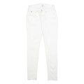 TRUE RELIGION Womens Slim White Denim Slim Jeans Cotton Blend W27 L30 Zip