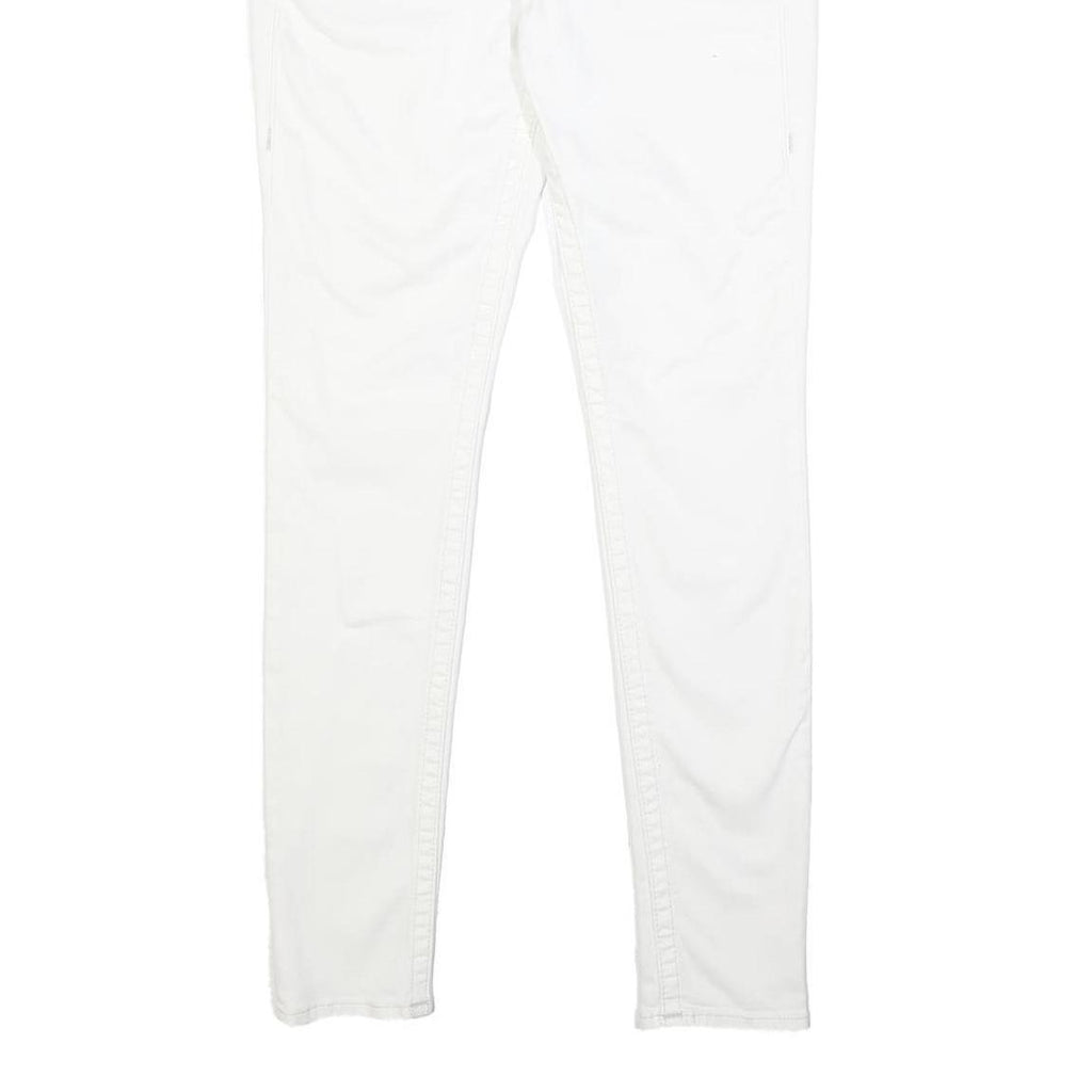 TRUE RELIGION Womens Slim White Denim Slim Jeans Cotton Blend W27 L30 Zip