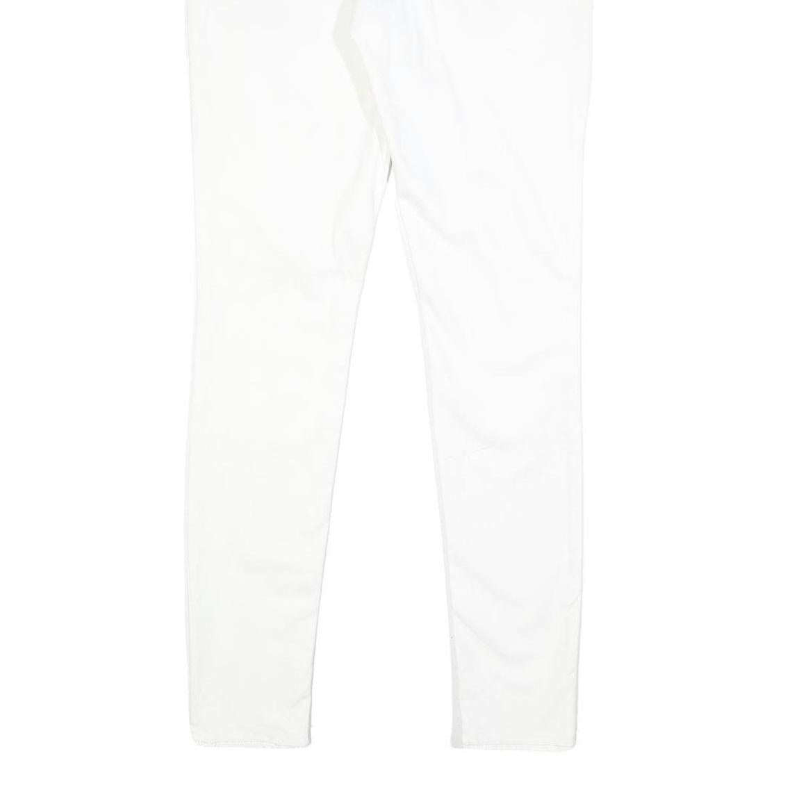 TRUE RELIGION Womens Slim White Denim Slim Jeans Cotton Blend W27 L30 Zip