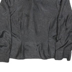 YESSICA Womens Black Printed Blouse Long Sleeve Button Neck L Stylish