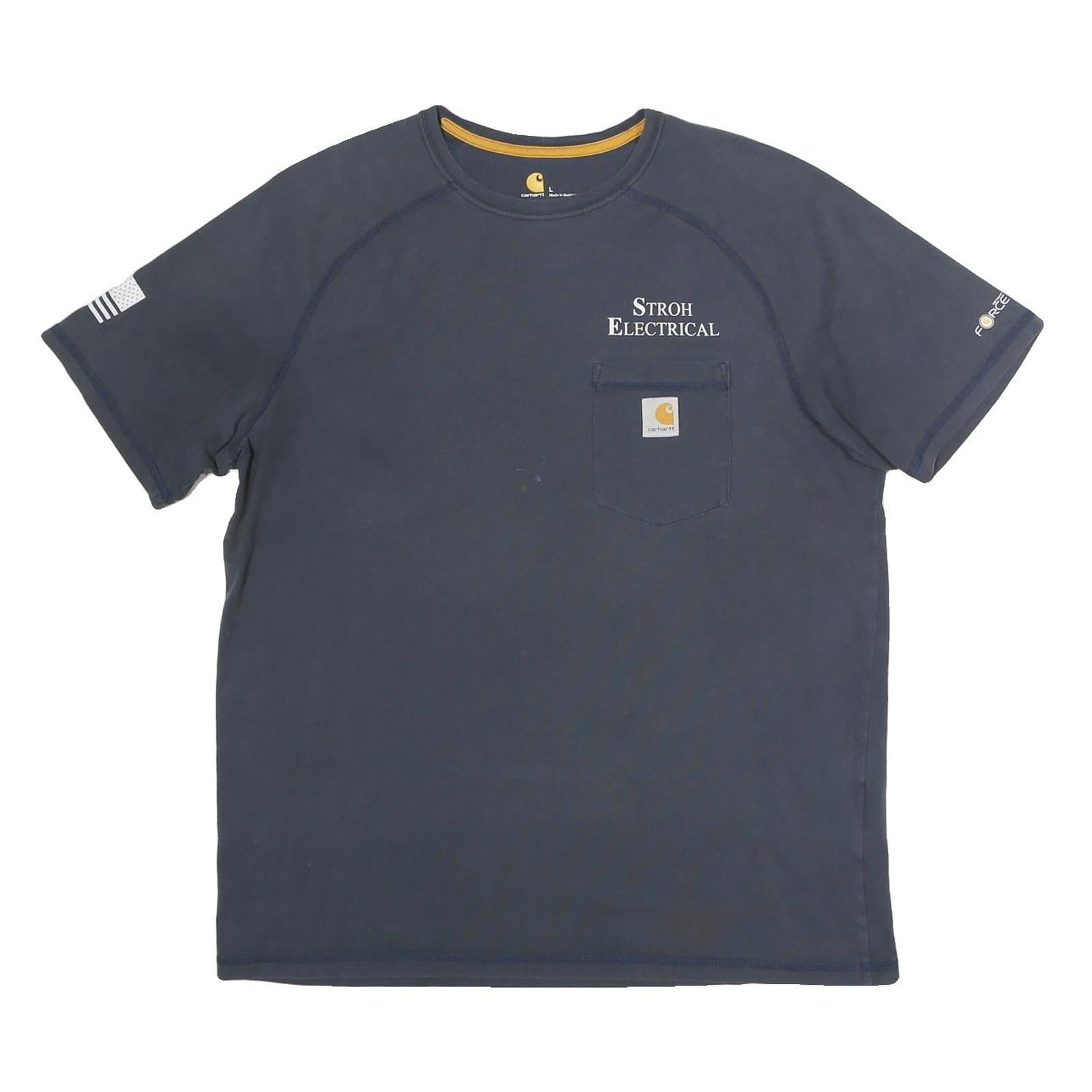 CARHARTT Mens Navy Blue Stroh Electrical Graphic T-Shirt L Short Sleeve Crew