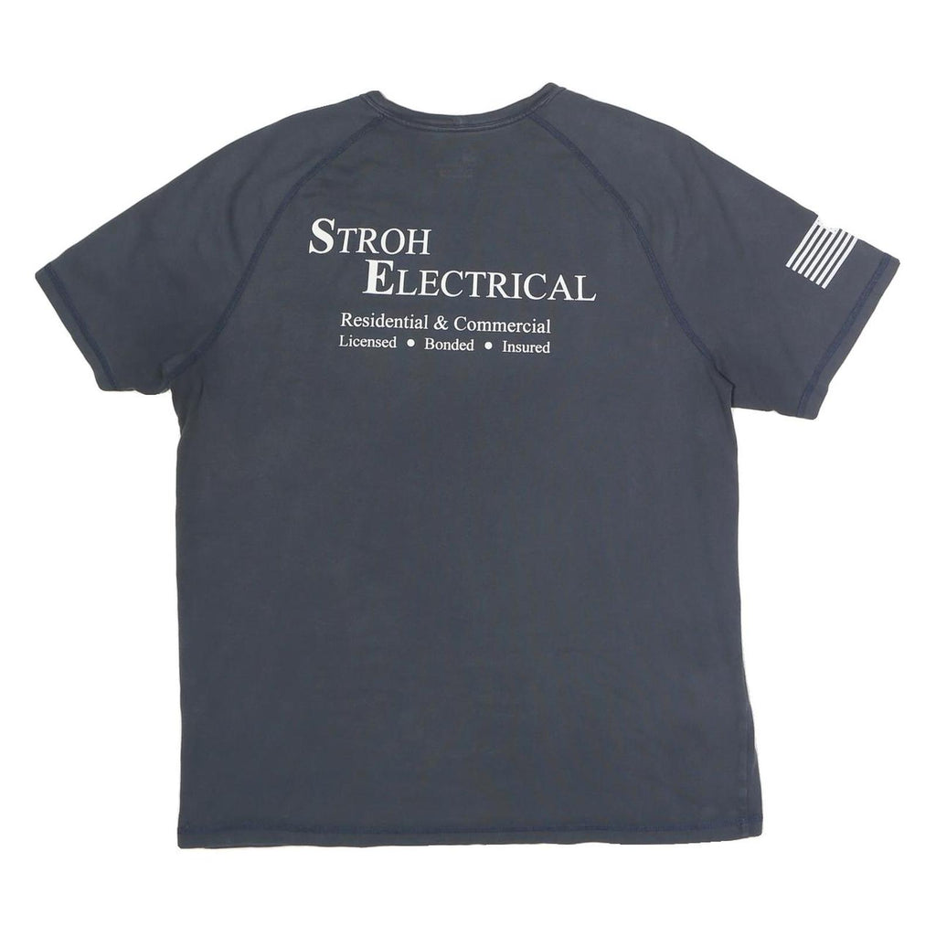 CARHARTT Mens Navy Blue Stroh Electrical Graphic T-Shirt L Short Sleeve Crew
