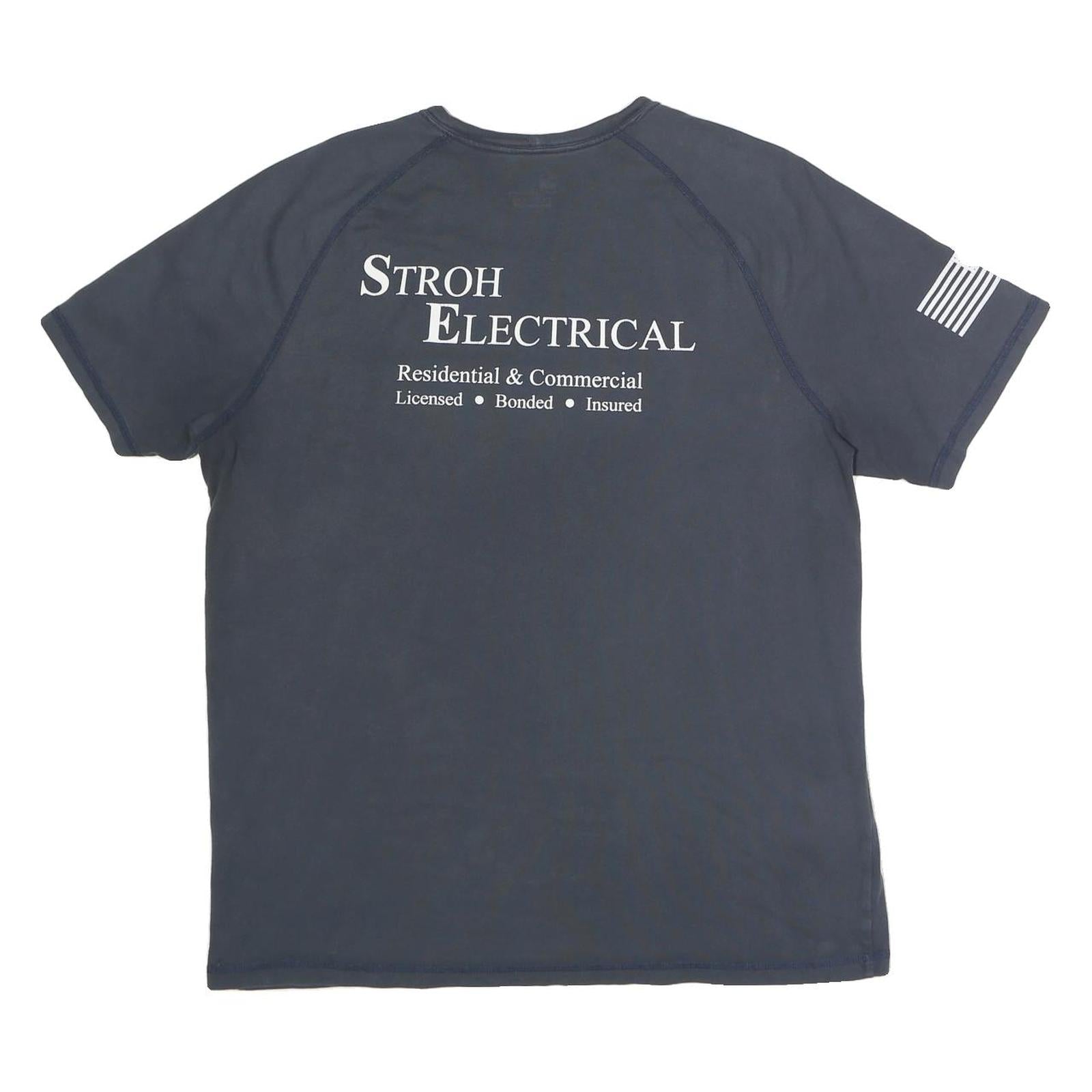 CARHARTT Mens Navy Blue Stroh Electrical Graphic T-Shirt L Short Sleeve Crew