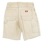 DICKIES Mens Shorts Beige Cargo Cotton Blend L W30 Workwear Utility Pocket