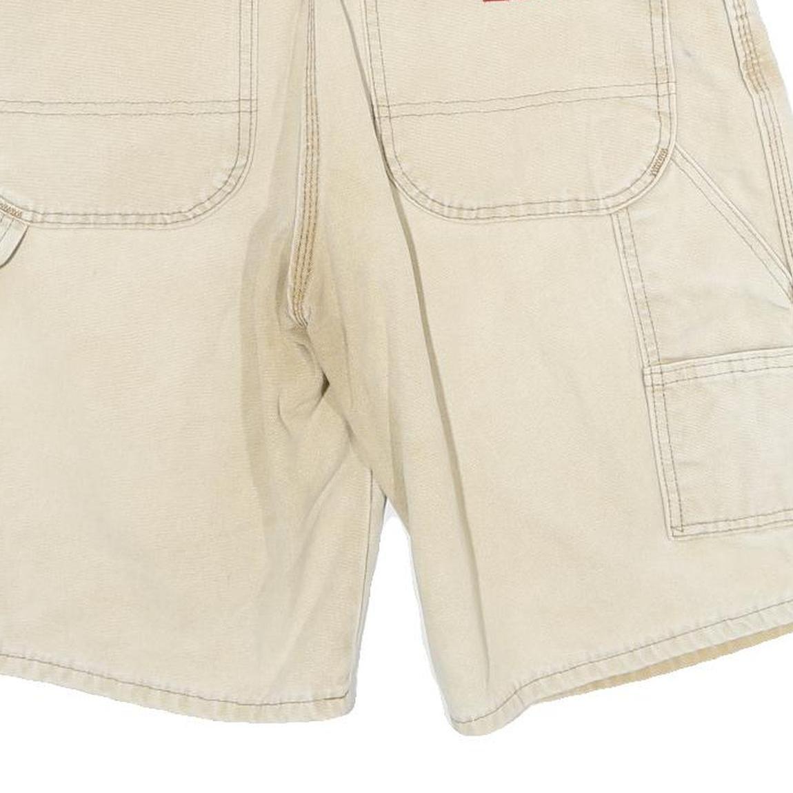 DICKIES Mens Shorts Beige Cargo Cotton Blend L W30 Workwear Utility Pocket