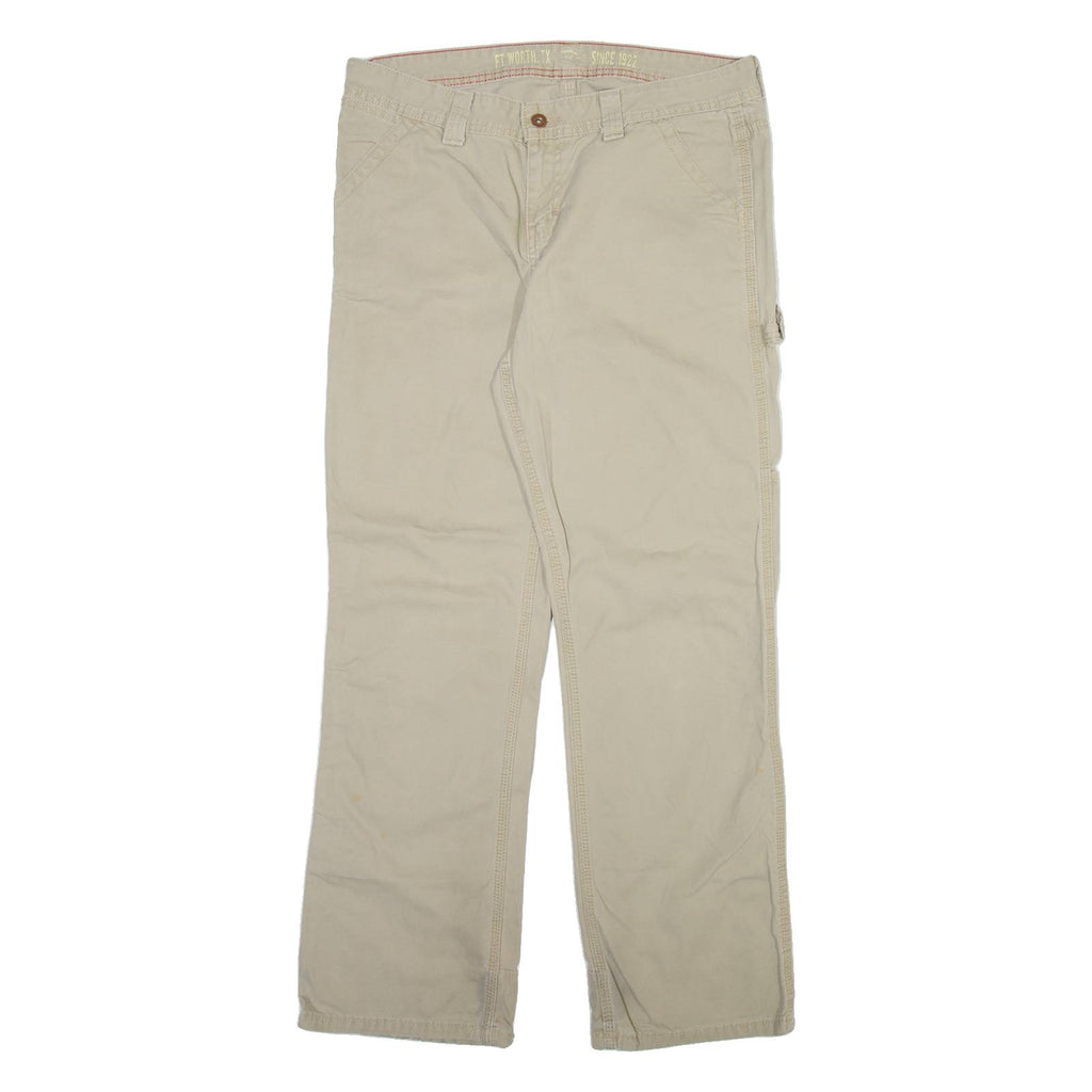 DICKIES Carpenter Womens Trousers Beige Regular Bootcut W35 L30