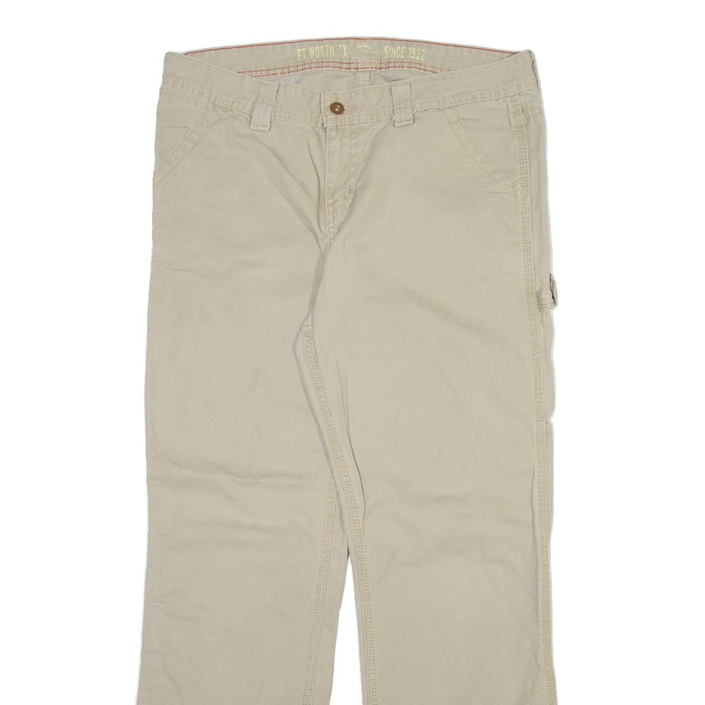 DICKIES Carpenter Womens Trousers Beige Regular Bootcut W35 L30