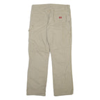 DICKIES Carpenter Womens Trousers Beige Regular Bootcut W35 L30