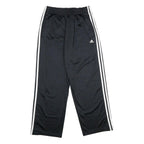 ADIDAS Mens Joggers Black & White Regular Straight S W24 L28 Snap Button