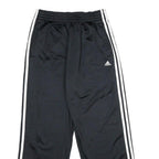 ADIDAS Mens Joggers Black & White Regular Straight S W24 L28 Snap Button
