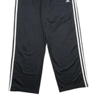 ADIDAS Mens Joggers Black & White Regular Straight S W24 L28 Snap Button