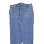 CARHARTT Mens Regular Blue Denim Jeans W38 L32 Classic Zip Cotton Blend