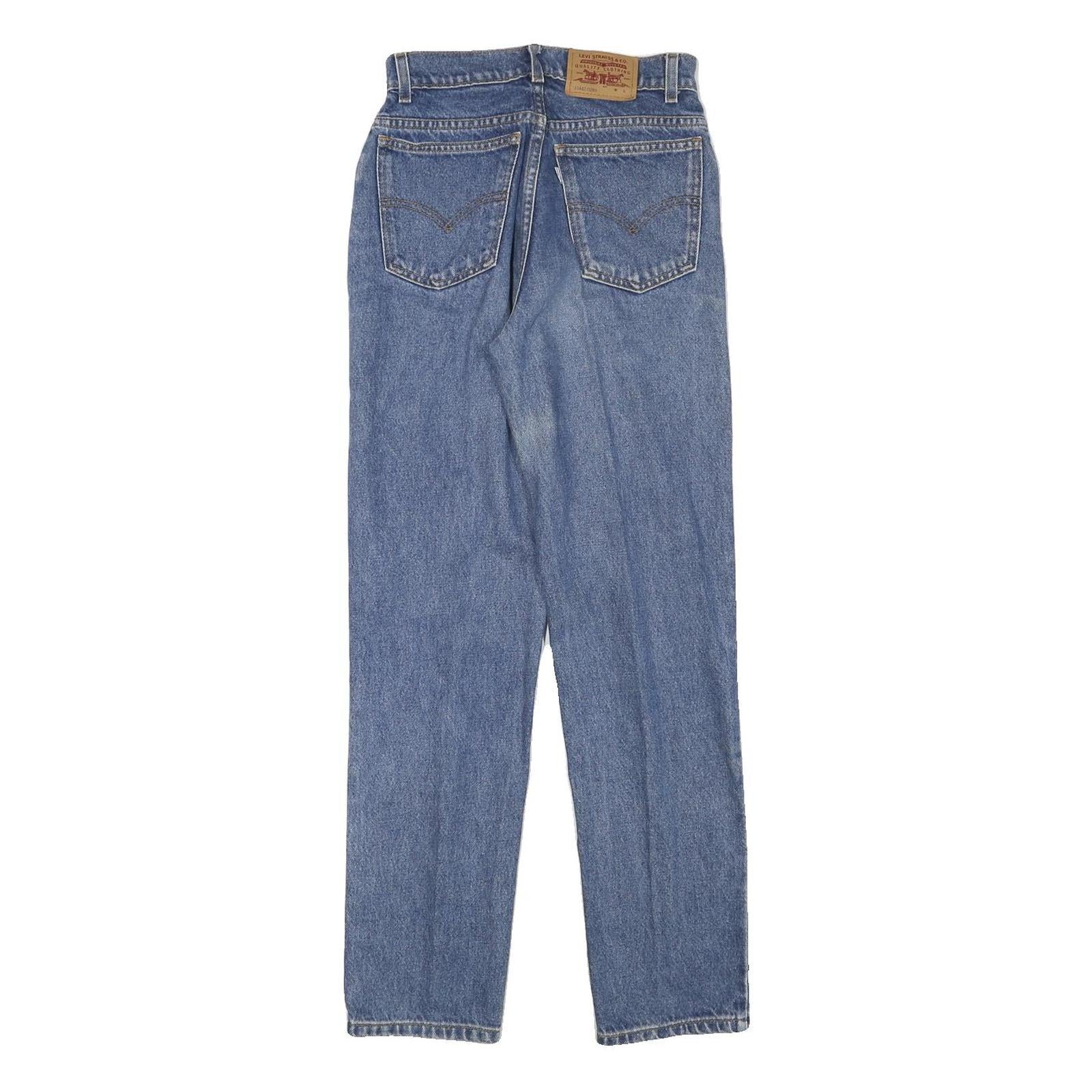 LEVI'S Womens Regular Fit Blue Denim Denim W25 L29 Classic Zip Jeans