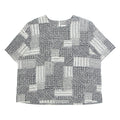 KATHY IKE Womens Printed Top Black Geometric L