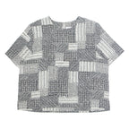 KATHY IKE Womens Printed Top Black Geometric L