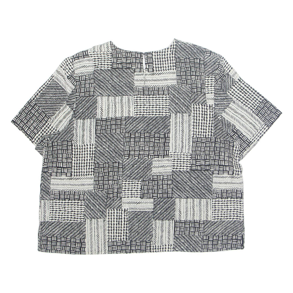 KATHY IKE Womens Printed Top Black Geometric L
