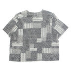 KATHY IKE Womens Printed Top Black Geometric L