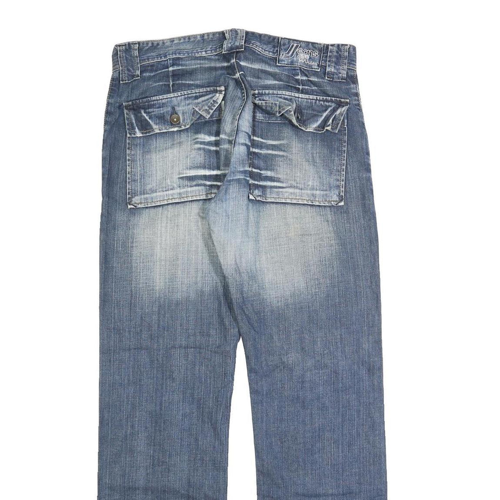 JULES JEANS Mens Blue Relaxed Straight Denim Medium W34 L32 Casual Button Fly