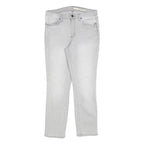 DKNY Womens Light Grey Slim Fit Skinny Denim Cotton Blend Jeans W28 L26 Zip