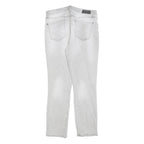 DKNY Womens Light Grey Slim Fit Skinny Denim Cotton Blend Jeans W28 L26 Zip