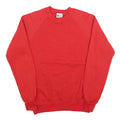 LEE Womens Red Crew Neck Sweatshirt L Plain Cotton Blend Casual Pullover