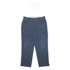 DICKIES Mens Cotton Blend Navy Relaxed Straight Trousers W36 L30 Workwear