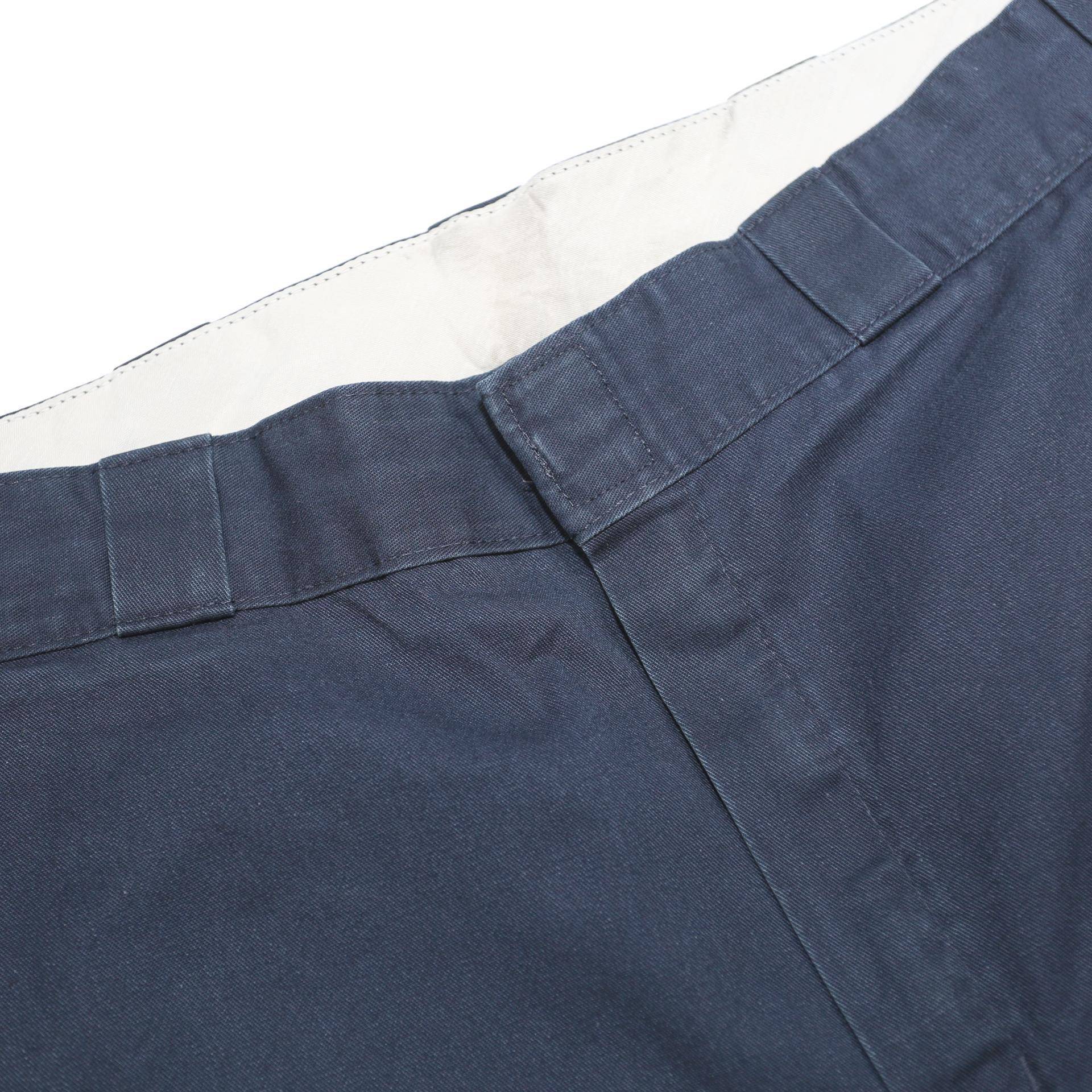 DICKIES Mens Cotton Blend Navy Relaxed Straight Trousers W36 L30 Workwear