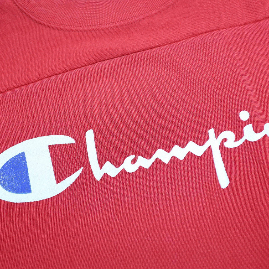 CHAMPION Mens Red Long Sleeve Crew Neck Cotton Blend T-Shirt M