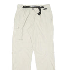 SCHOFFEL Mens Polyester Blend Cream Regular Zip Trousers W30 L30 Outdoor Casual