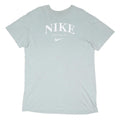 NIKE Womens Blue Dress Cotton Blend Plain Short Sleeve Midi Size M Casual
