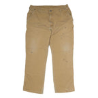 DICKIES Mens Jeans Beige Regular Straight Cotton Button W36 L29 Workwear