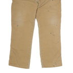 DICKIES Mens Jeans Beige Regular Straight Cotton Button W36 L29 Workwear