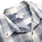 CARHARTT Mens Blue & White Check Shirt XL Long Sleeve Cotton Casual