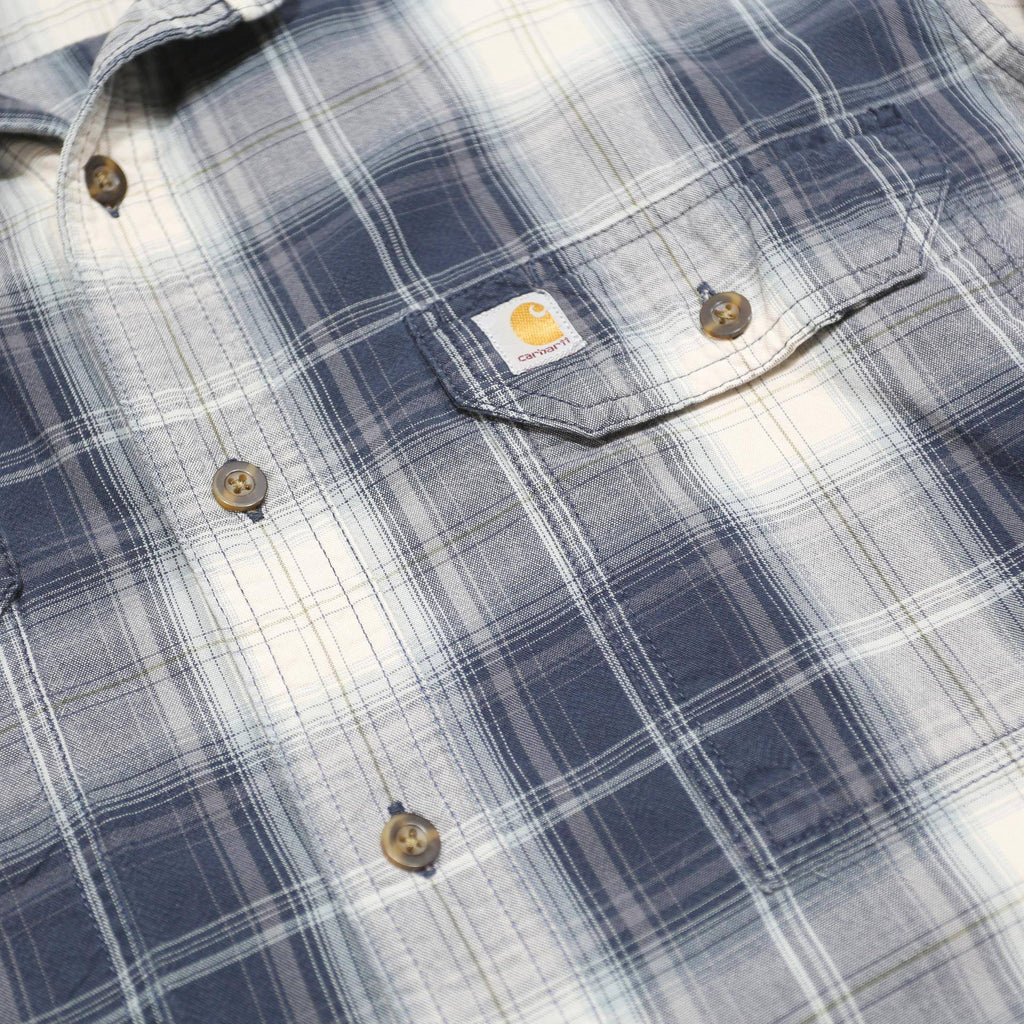 CARHARTT Mens Blue & White Check Shirt XL Long Sleeve Cotton Casual