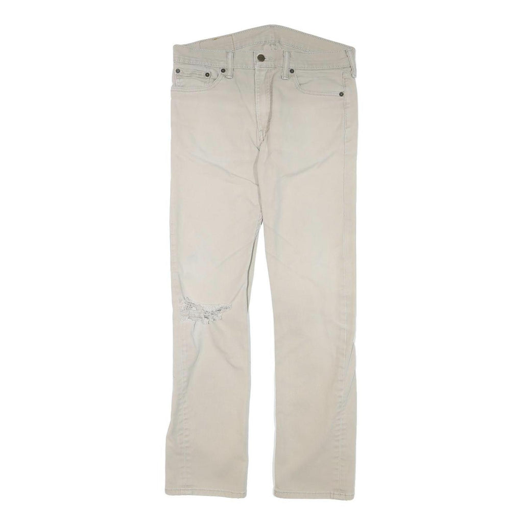 LEVI'S Mens Slim Slim Fit Jeans Beige Cotton Blend W31 L30 Classic Zip Casual
