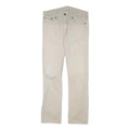 LEVI'S Mens Slim Slim Fit Jeans Beige Cotton Blend W31 L30 Classic Zip Casual